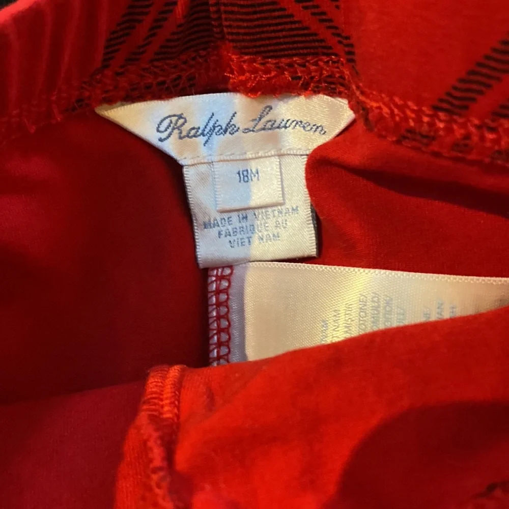 Ralph Lauren red and black holiday leggings